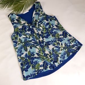 Femme sleeveless Mixed Media Top